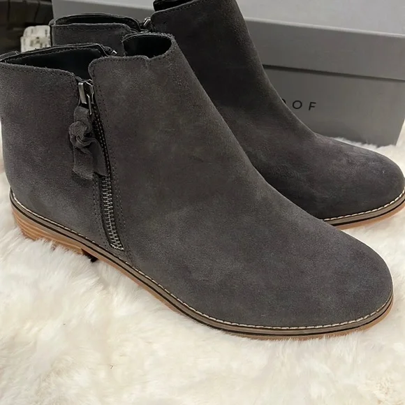 Blondo Gray Leather Booties, NWOT - Picture 4 of 6
